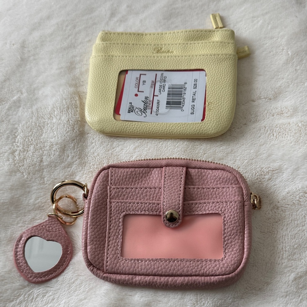 Pink and Cream Card Holder Set